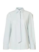 Slfnorma Over Ls Shirt B Selected Blue