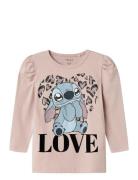 Nmfjamin Stitch Ls Top Box Noos Wdi Name It Pink