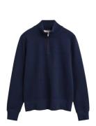 Sacker Rib Half Zip GANT Blue