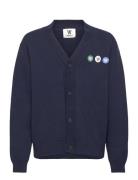 Wwotis Tripple Badge Cardigan WOOD WOOD Navy