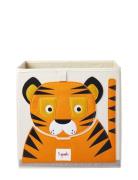 3 Sprouts Storage Box, Tiger/Orange 3 Sprouts Patterned