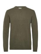 Lambswool O-Neck Knit Lindbergh Khaki