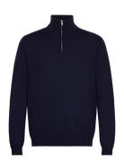 100% Merino Half Zip Knit Lindbergh Black Navy