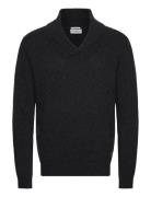 Lambswool L/S Shawl Collar Knit Lindbergh Grey