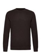 Jprblubarkley Knit Crew Neck Ch Ln Jack & J S Brown