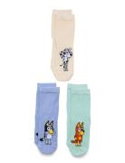 Sock 3 P Sb Bluey Lindex Patterned