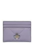 Kira Clover Diamond Quilt Card Case Tory Burch Purple
