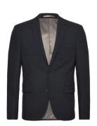 Flannel Wool Blend Blazer Lindbergh Navy