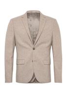 Flannel Wool Blend Blazer Lindbergh Beige
