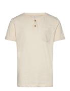 Top Ss Essentials W Placket Lindex Beige