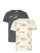 Top Ss 2 Pack Dino Lindex Patterned