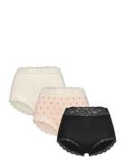 Brief High Emelie Lace 3 P Lindex Pink
