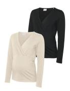 Mlkerrie Tess Ls Jrs Top 2-P Noos Mamalicious Patterned