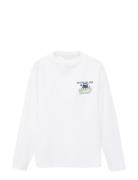 Printed Long Sleeve T-Shirt Mango White