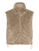 Onldana Faux Fur Rev.waistcoat Otw Cc ONLY Beige