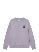 Wwnoel Aa Chest Print Sweatshirt WOOD WOOD Purple