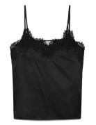 Rwjade Silk Strap Lace Top Rosemunde Black
