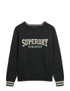 Slouchy Intarsia Graphic Knit Superdry Grey