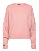 Slouchy Crew Neck Jumper Superdry Pink