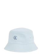 Monogram Embroidery Denim Bucket Calvin Klein Blue