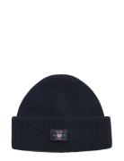 Cotton Blend Ribbed Beanie GANT Navy