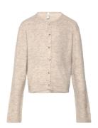 Vmlefile Ls O-Neck Cardigan Btq Girl Vero Moda Girl Beige
