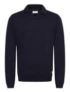 Splitneck Recycled Yarn Knit Lindbergh Navy