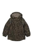 Winter Jacket Waist Aop Mikk-line Brown