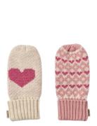 Jacquard Mittens Haansi Wheat Pink