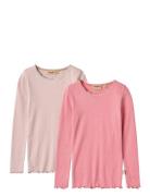 2 Rib T-Shirt L/S Reese Wheat Pink