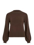 Viril Turtle-Nk Balloon L/S Top - Noos Vila Brown