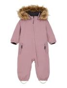 Baby Coverall W. Fake Fur Color Kids Pink