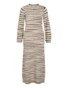 Vialaina O-Neck L/S Ankle Knit Dress/Bfs Vila Beige