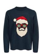 Onsxmas 7 Funny Badge Jaquard Knit Cs ONLY & SONS Navy