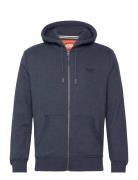 Essential Logo Zip Hoodie Hb Superdry Navy