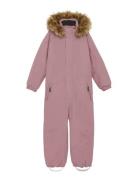 Coverall W. Fake Fur Color Kids Pink