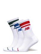 Everyday Stripe Midcalf 3 Pack New Balance White