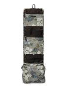 Hanging Cosmetic Bag Flower Linen Ceannis Khaki