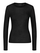 Beauty Layers Top Lsl Crew Neck Triumph Black