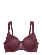 Origins-Shimmer Mesh Non Padded Wired Bra Dorina Red