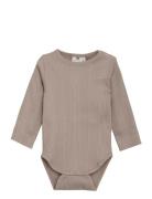 Body Ls Rib En Fant Beige