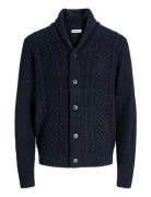 Jjpaul Knit Shawl Cardigan Jack & J S Navy