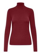 Onlsia L/S Roll Neck Top Box Jrs ONLY Burgundy