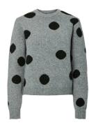 Pcosla Ls O-Neck Knit Pullover D2D Pieces Grey