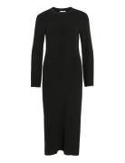 Vikerry O-Neck L/S Knit Maxi Dress-Noos Vila Black