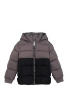 Quilted Jacket Colorblock Minymo Grey
