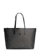 Th Monoplay Leather Tote Tommy Hilfiger Black