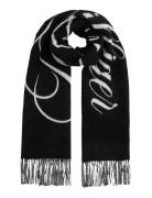 Tommy Script Logo Scarf Tommy Hilfiger Black