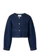 Elowen Cropped Denim Jacket Malina Navy