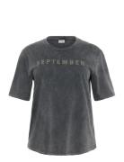 Kcserina T-Shirt Kaffe Curve Grey